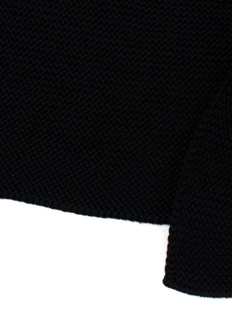 MaxMara Black Silk and Linen Blend Cropped Cardigan