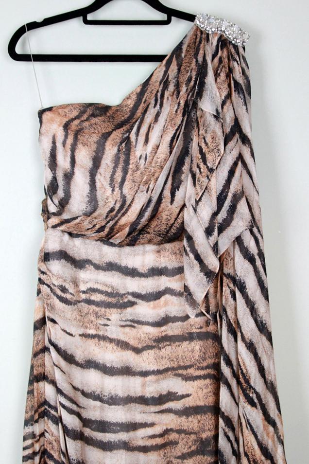Malak ElEzzawy Couture Silk Tiger Dress