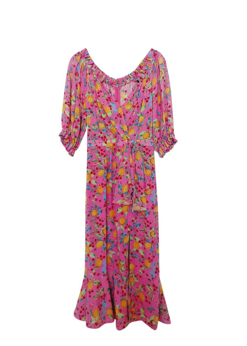 Saloni Pink Floral Olivia Dress