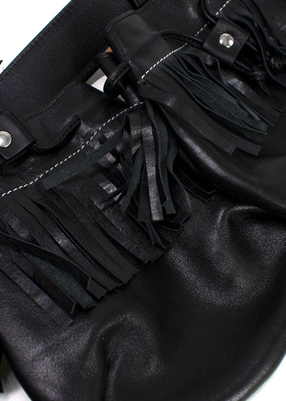 JW Anderson Black Leather Multi Pocket Cross Body Bag