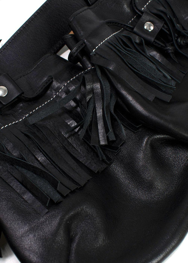 JW Anderson Black Leather Multi Pocket Cross Body Bag