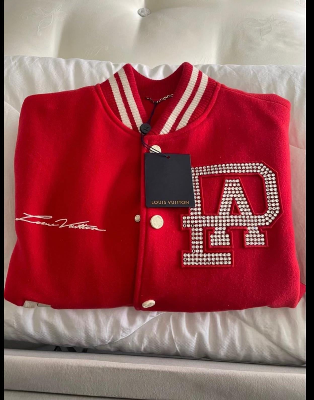 Louis Vuitton Red Lovers Varsity Jacket