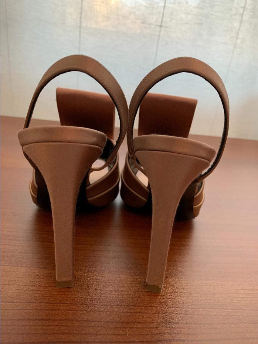 Hermes Satin Pleated Sandals