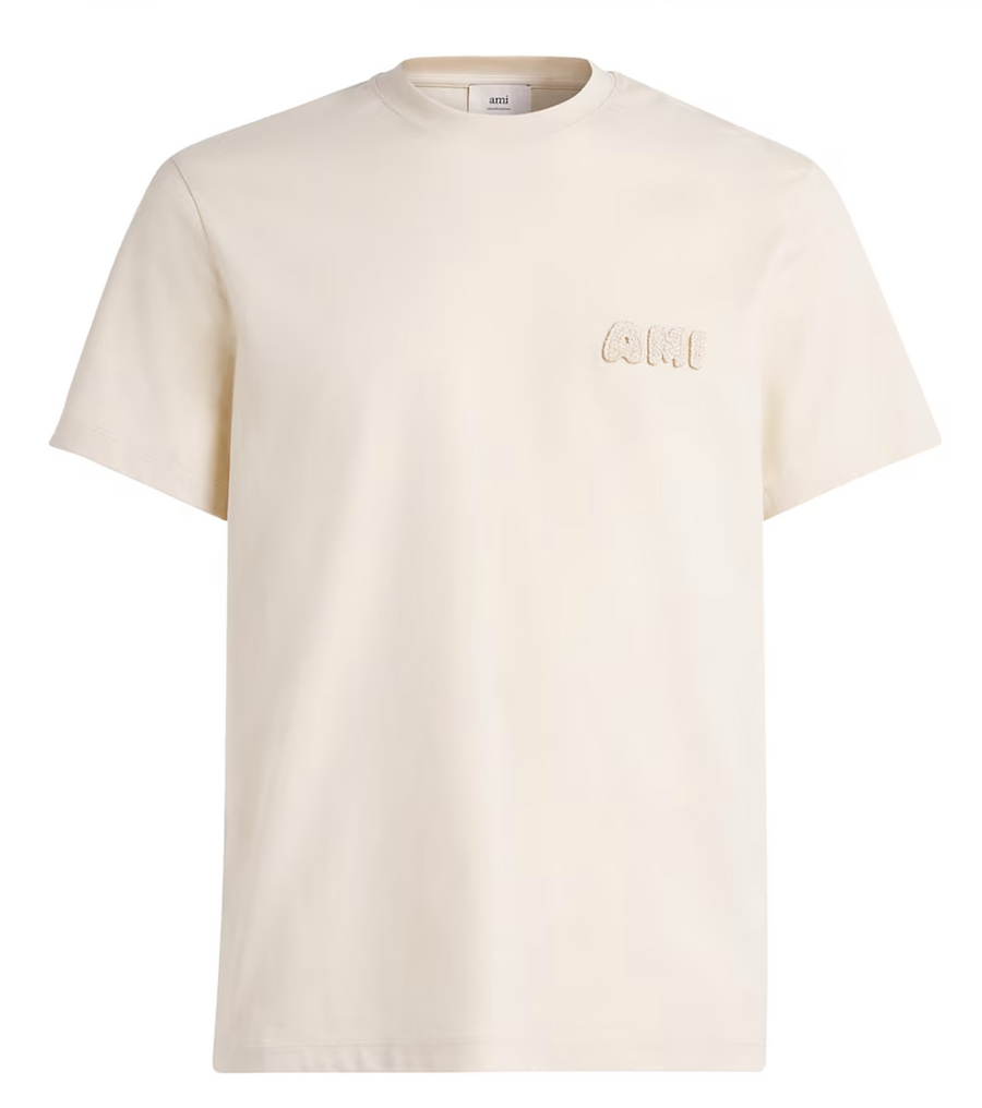 Ami Paris Cotton Logo Patch T-Shirt