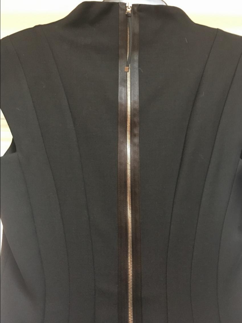 Sportmax Pleated Black Sleeveless Dress