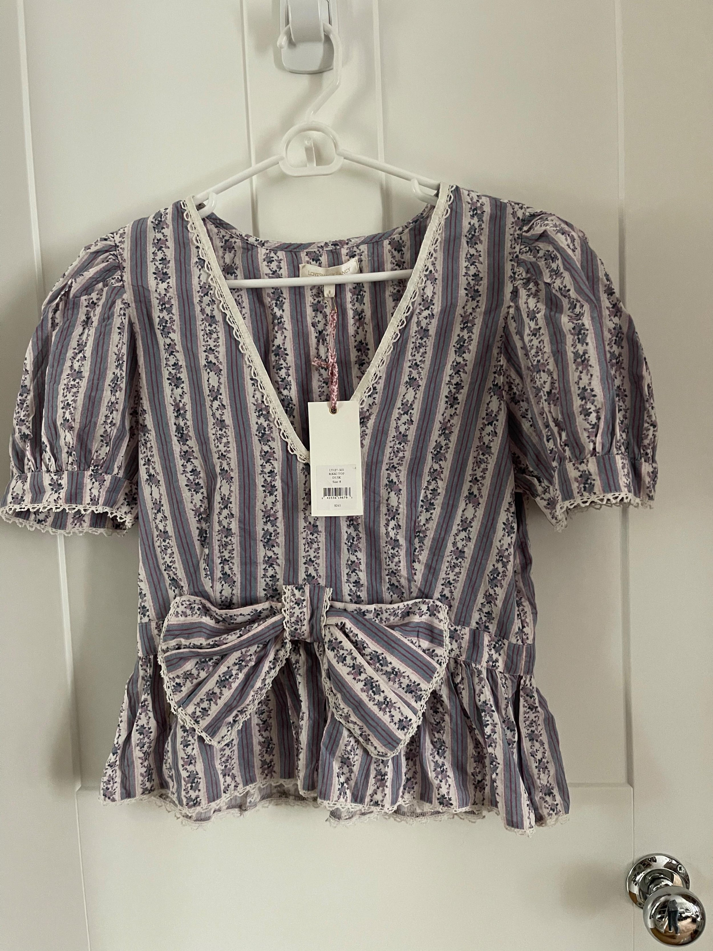 Blue floral Rikki blouse
