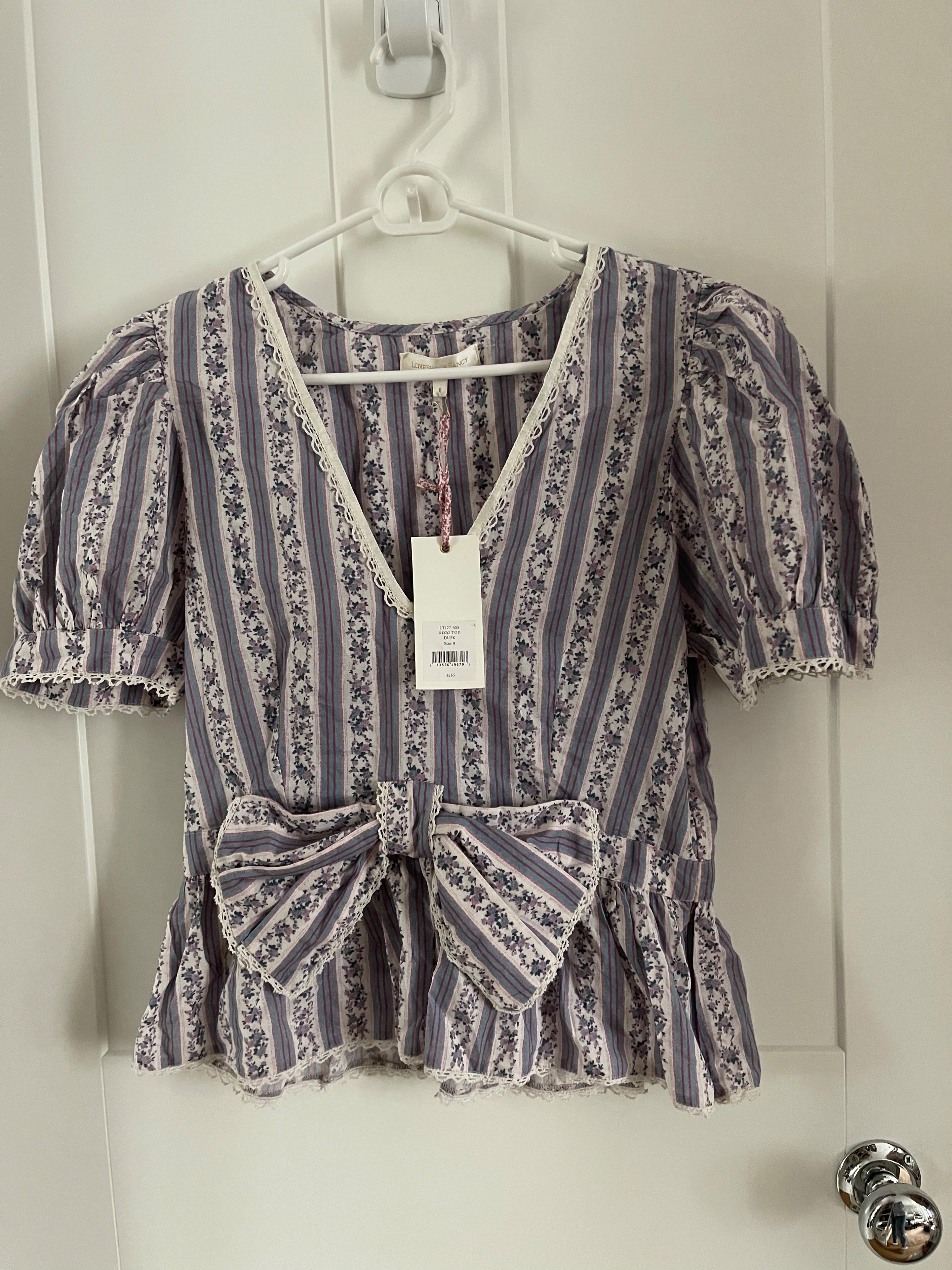 Blue floral Rikki blouse