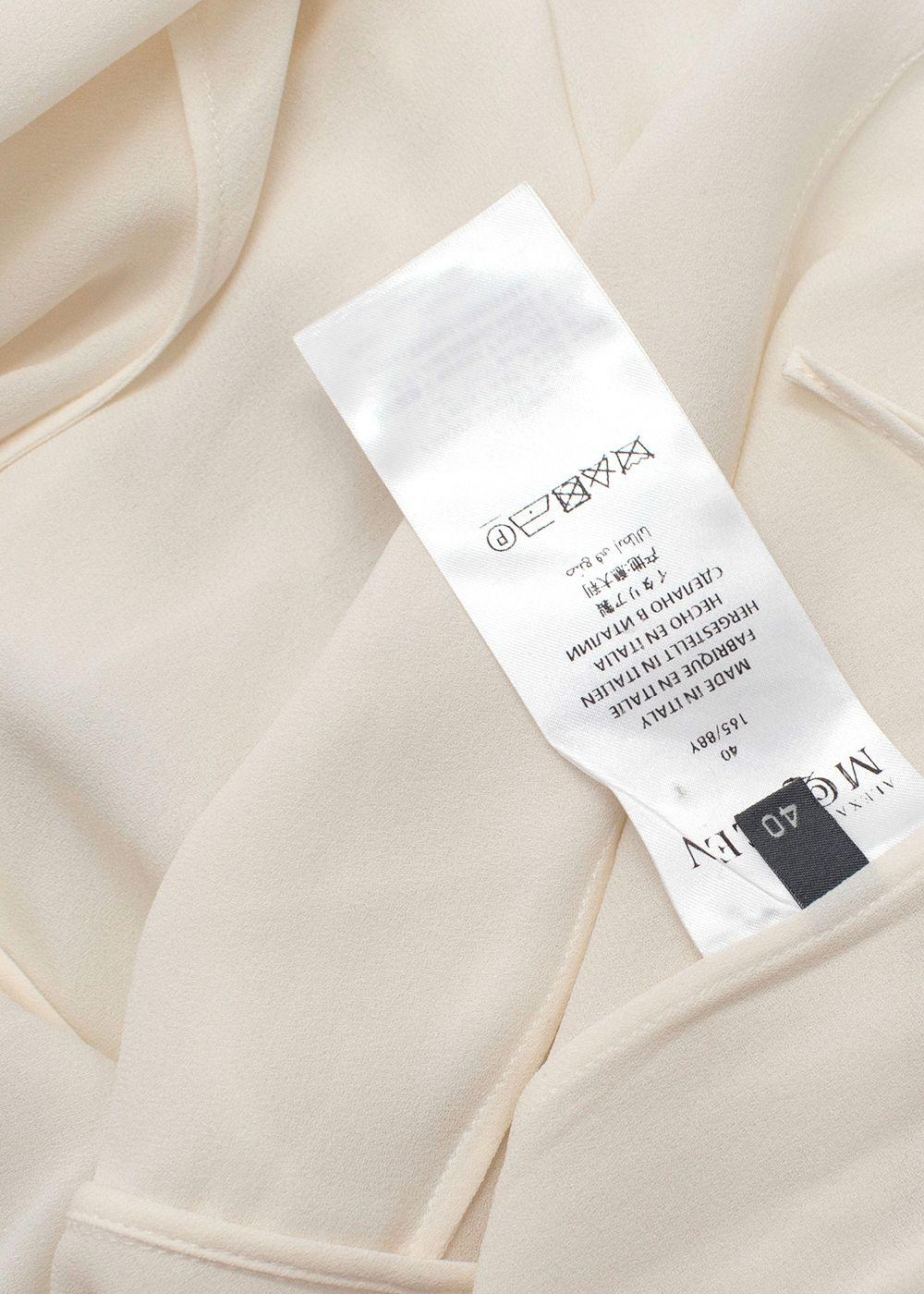 Alexander McQueen Cream Sleeveless Silk Blouse
