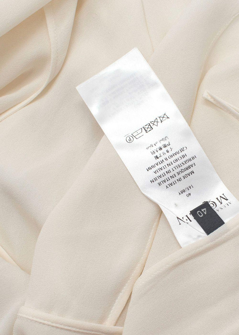 Alexander McQueen Cream Sleeveless Silk Blouse