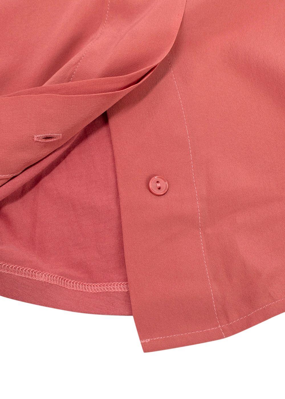 Falconeri Sunset Pink Silk Button Front Shirt