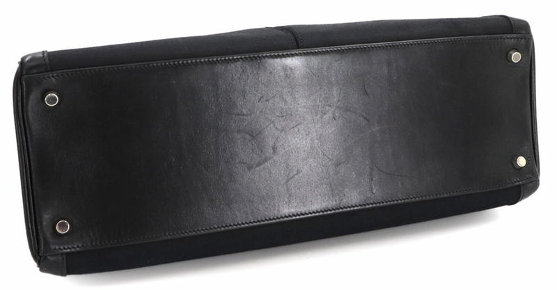 Hermès Black Kelly Lakis 40 With Silver Hardware