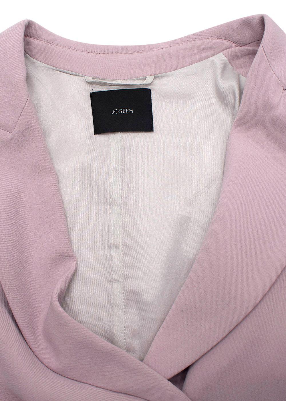 Joseph Pink  Belted Wool-Blend Blazer