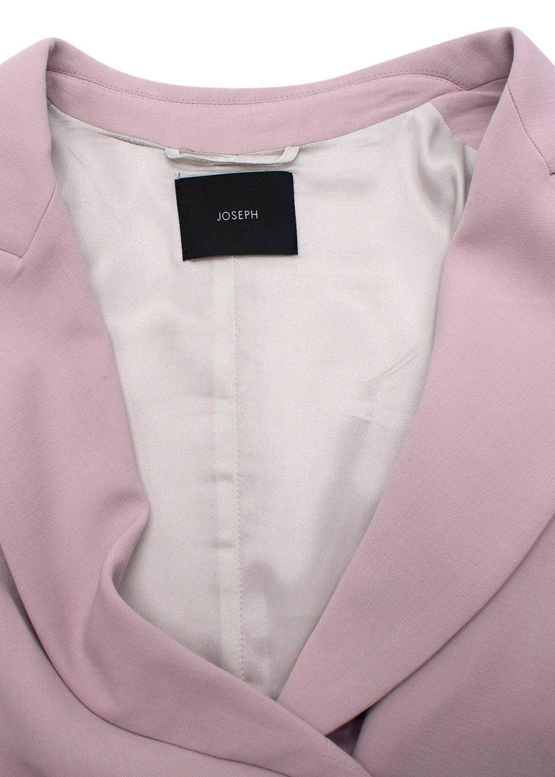 Joseph Pink  Belted Wool-Blend Blazer