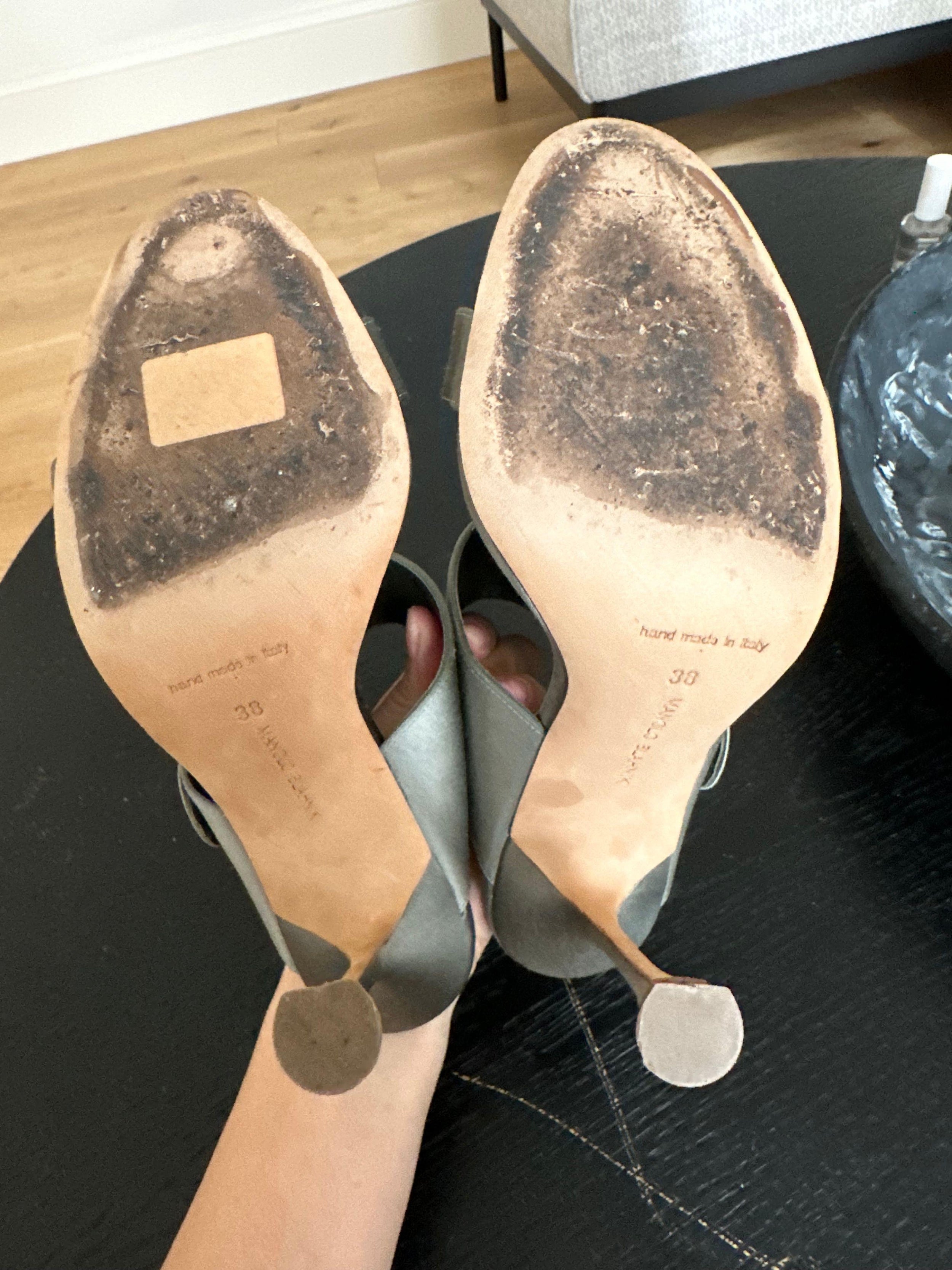 Manolo Blahnik Fibiona satin sandals