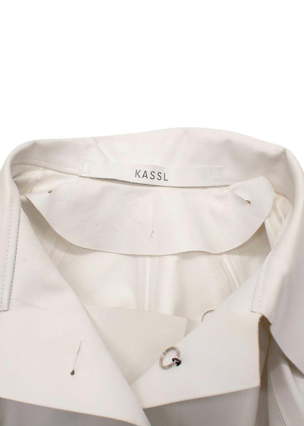 Pause KASSL Edition White Single Breasted Trench Coat