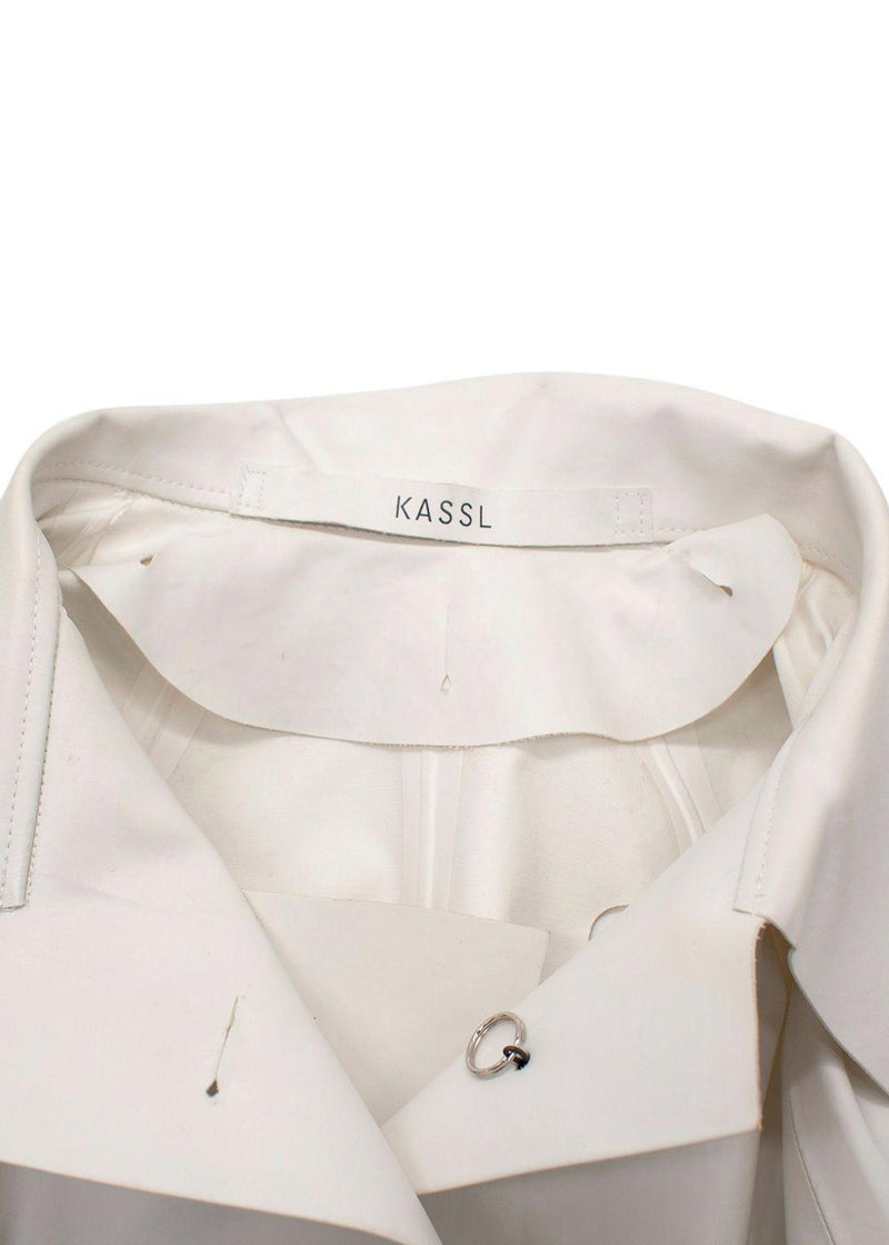 Pause KASSL Edition White Single Breasted Trench Coat