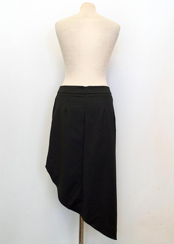 Osman black asymmetrical skirt with pockets