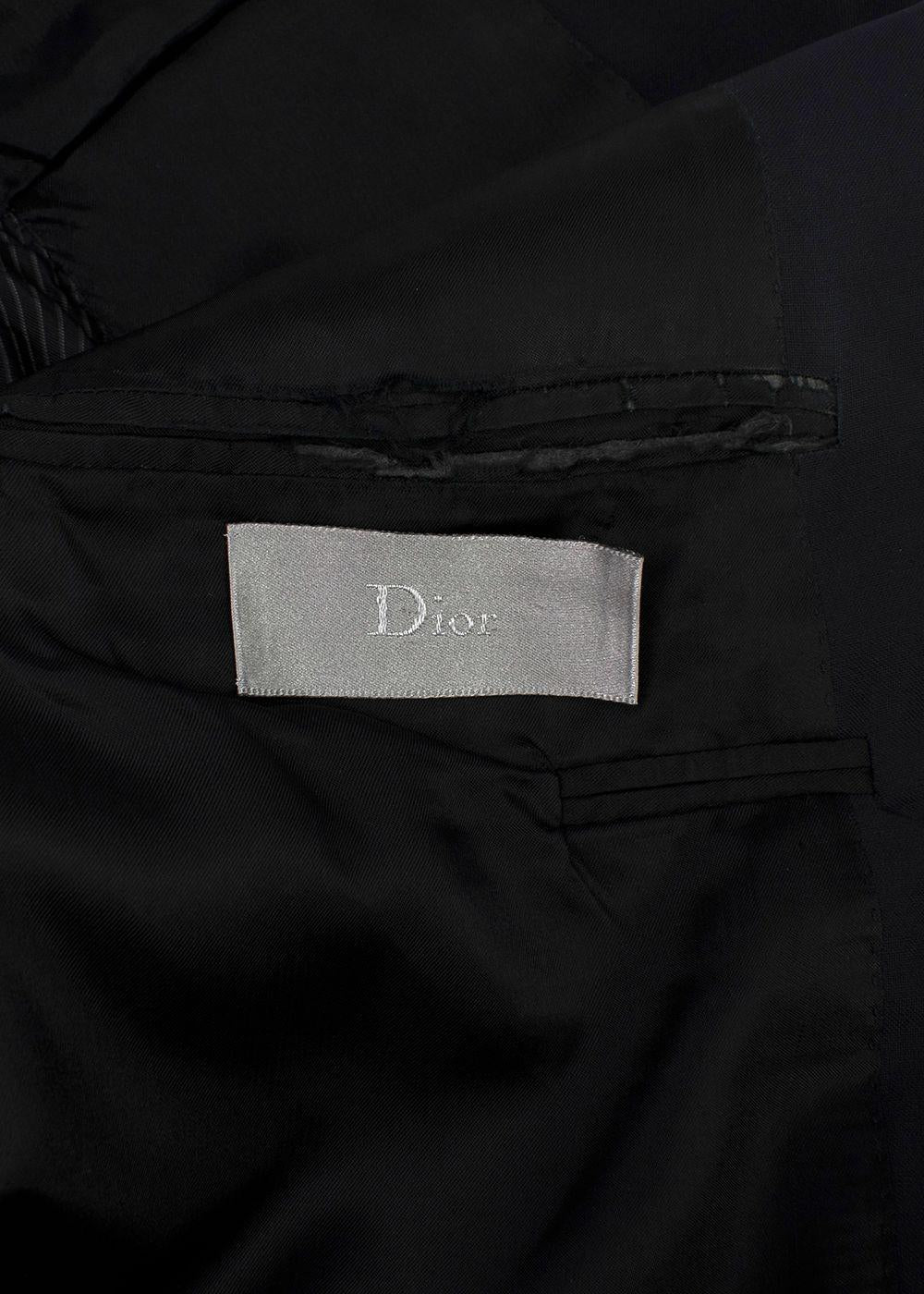 Dior Homme Black Single Breasted Wool Blazer