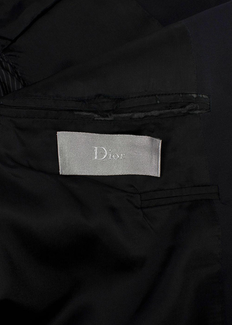 Dior Homme Black Single Breasted Wool Blazer