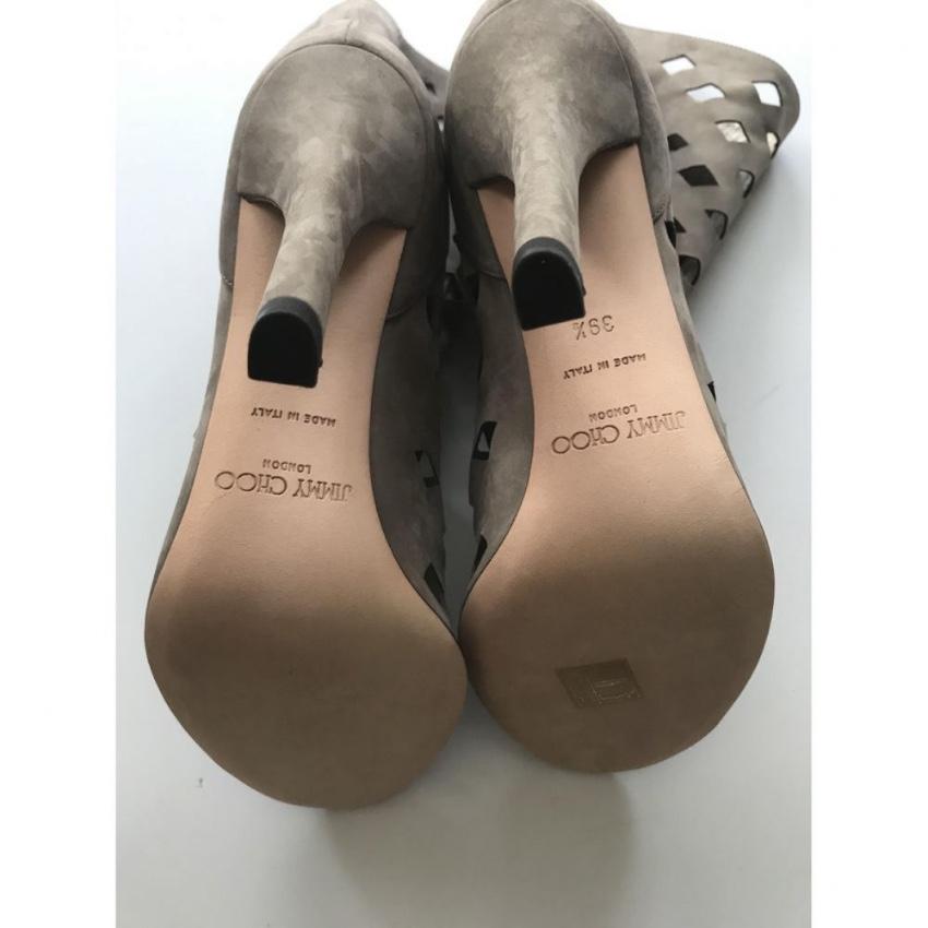 Jimmy Choo Suede Cut-Out Booties