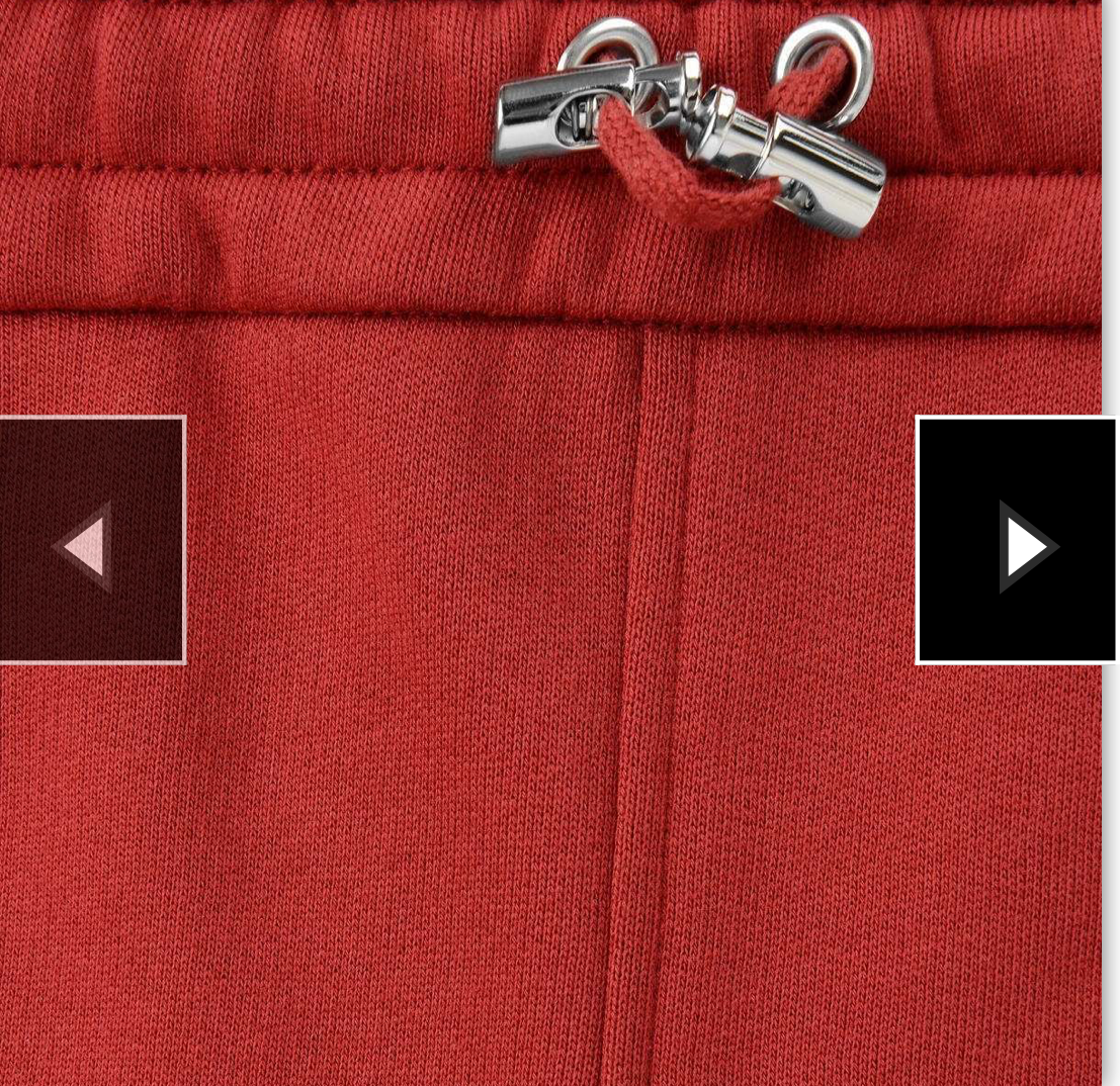 Red Cotton Jogger Trousers