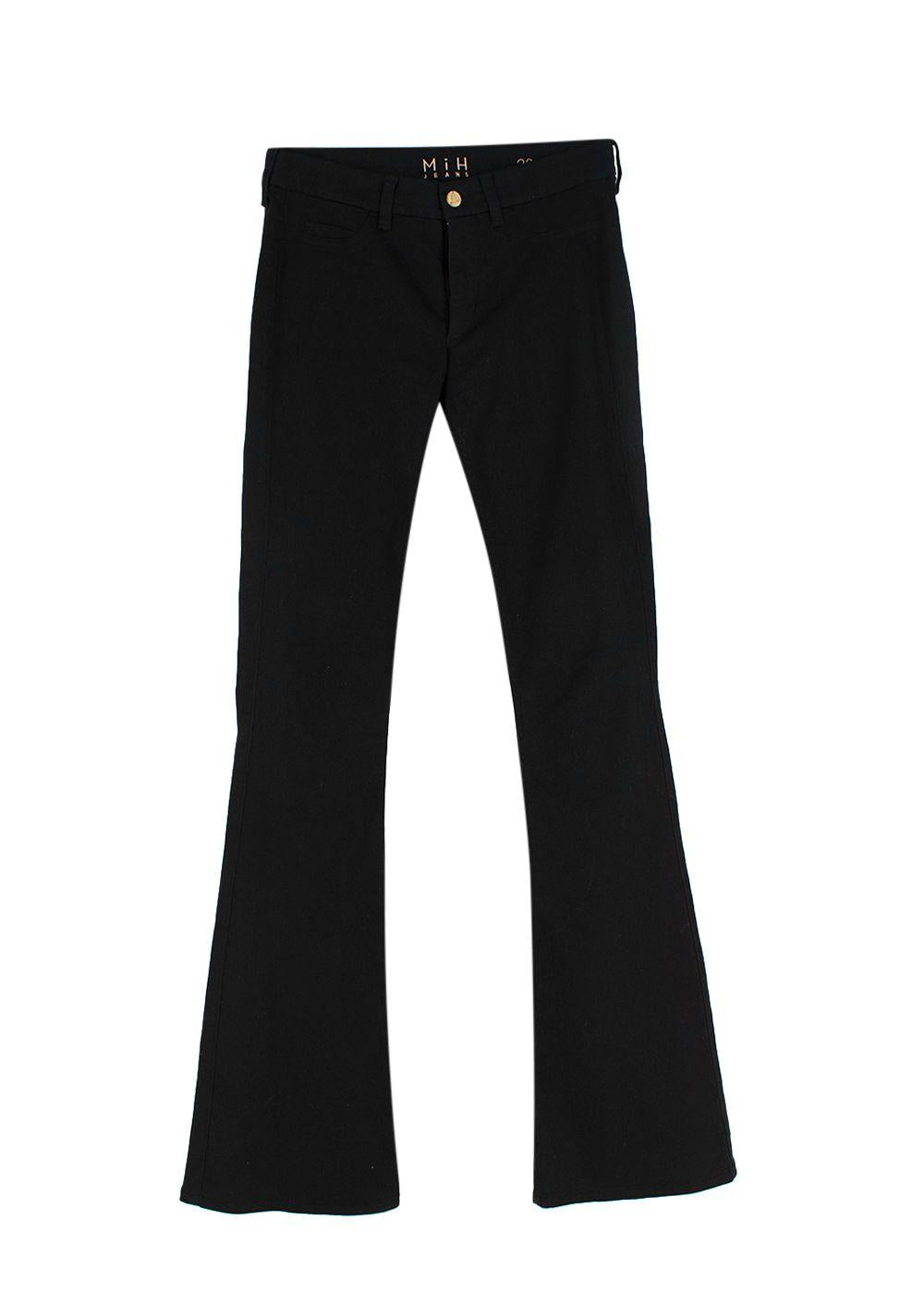 Black MIH Flared Denim Jeans
