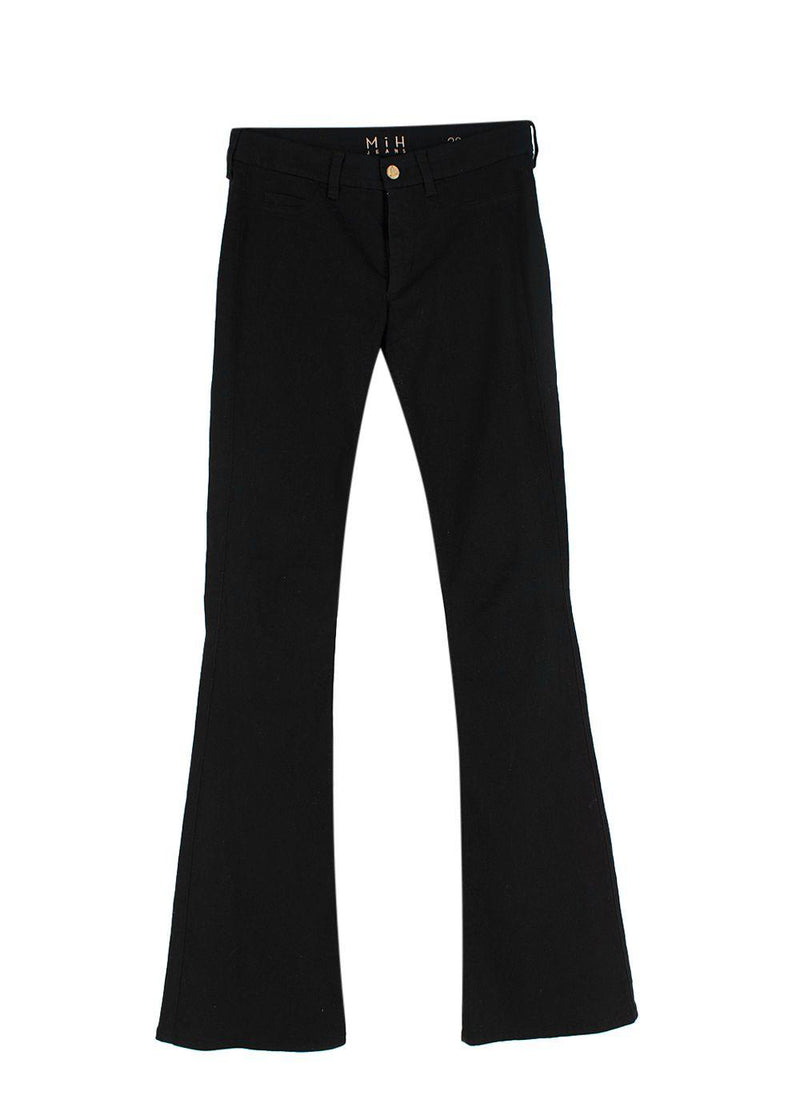Black MIH Flared Denim Jeans
