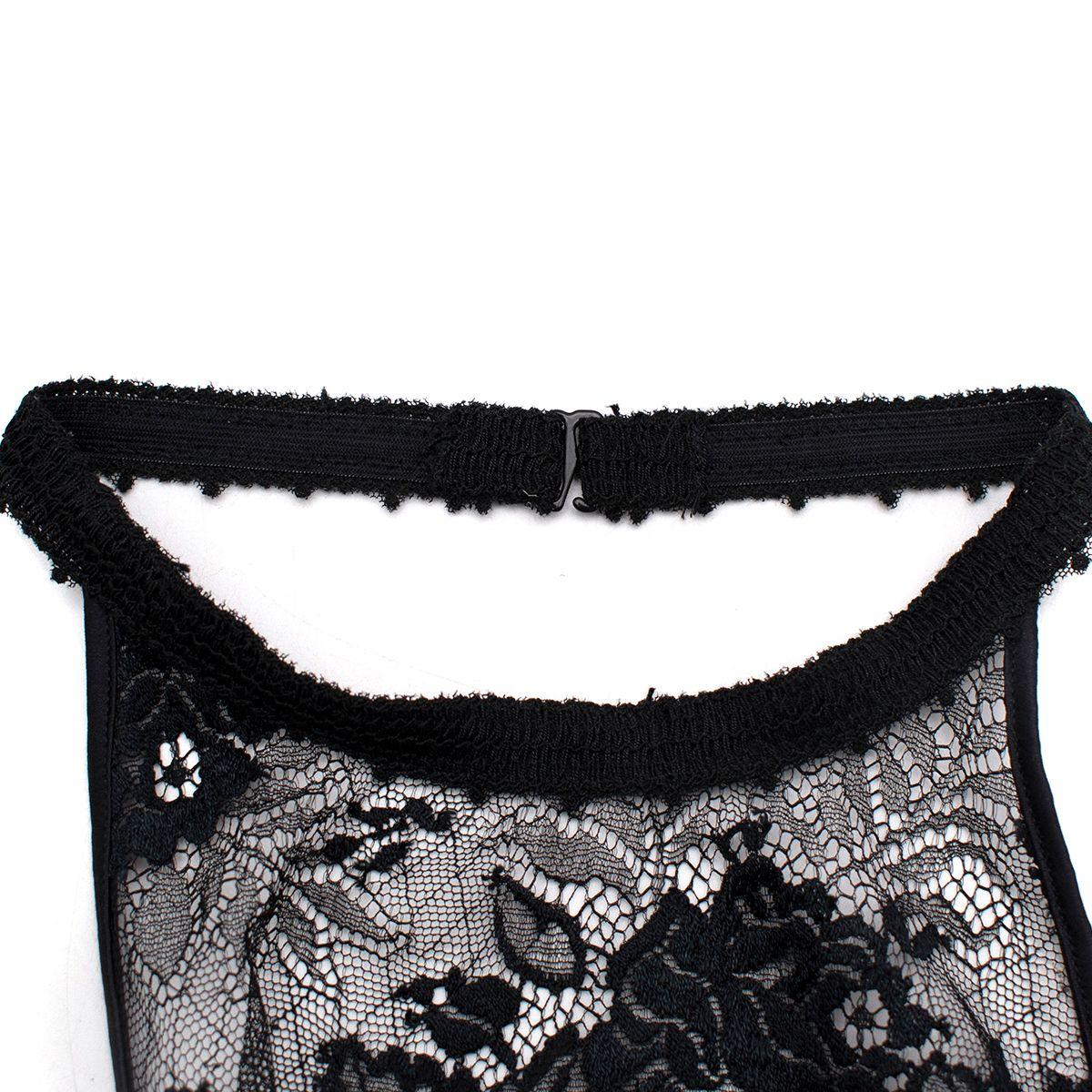 Black Tulle & Lace Sheer Halterneck Camisole