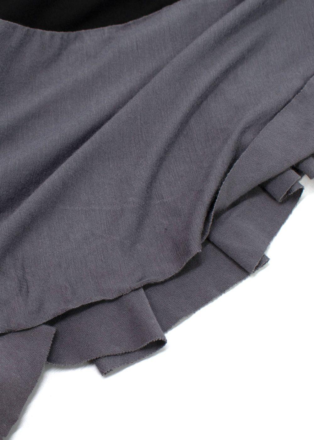 Karina Grimaldi Boat Neck Grey And Black Maxi Dress