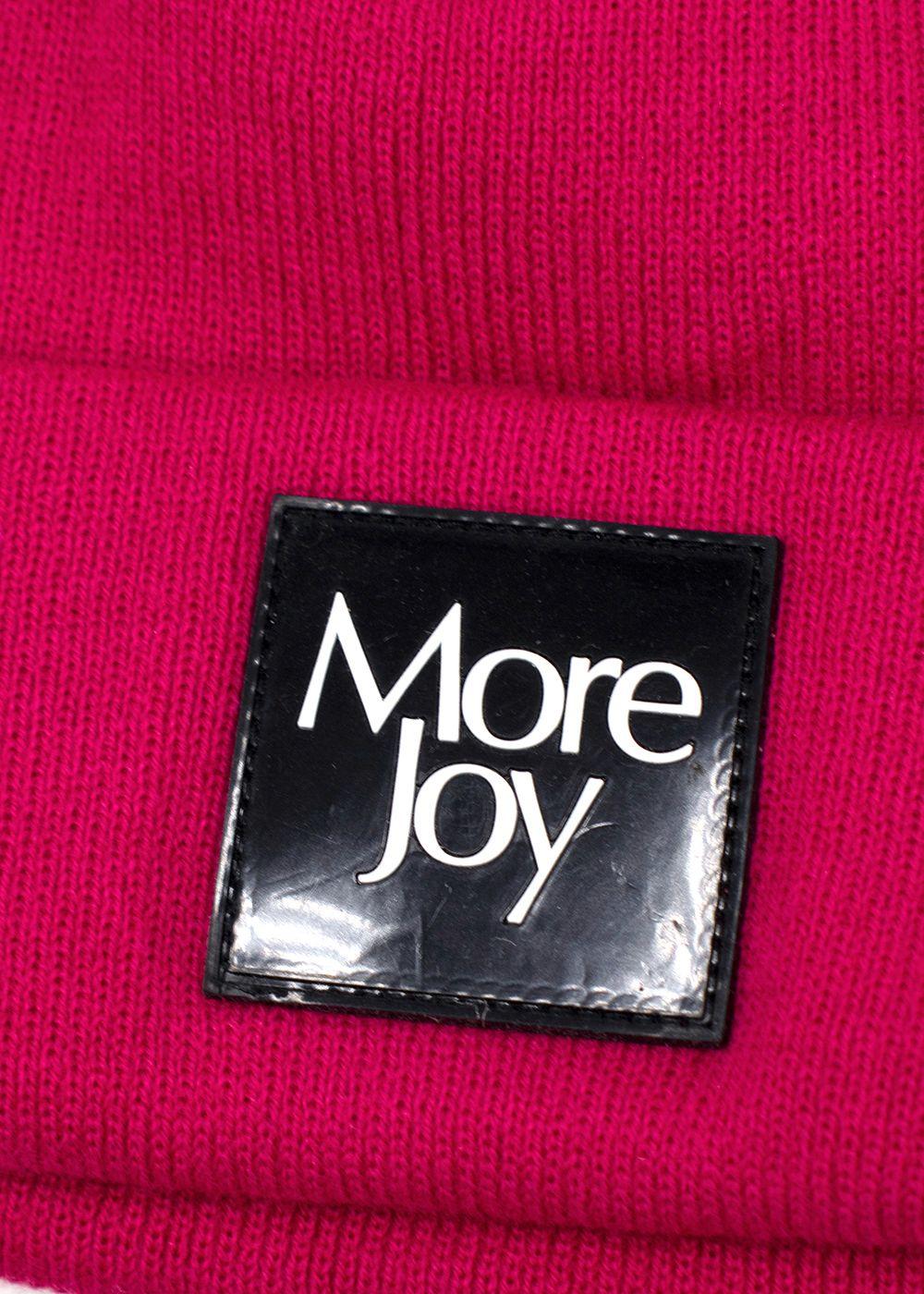 More Joy Magenta Logo-patch Beanie Hat
