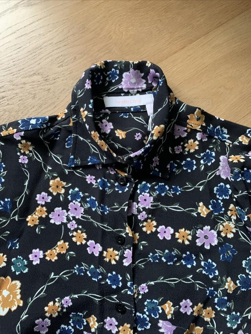 See by Chloe floral print puff sleeve blouse