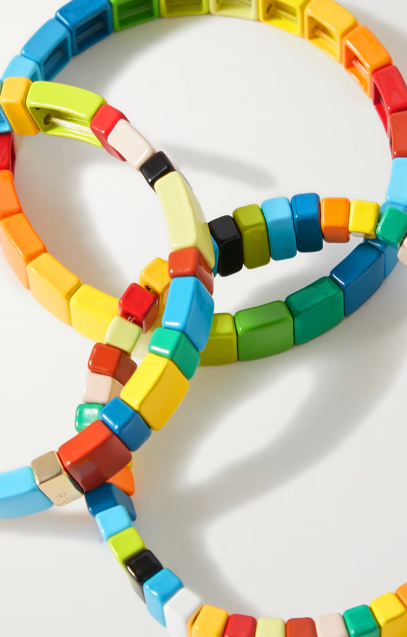 Roxanne Assoulin Rainbow Brite Set of Three Enamel Bracelets