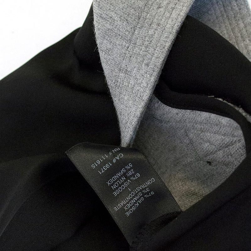 Robert Rodriguez Black Silk Blend Trousers with Grey Waist