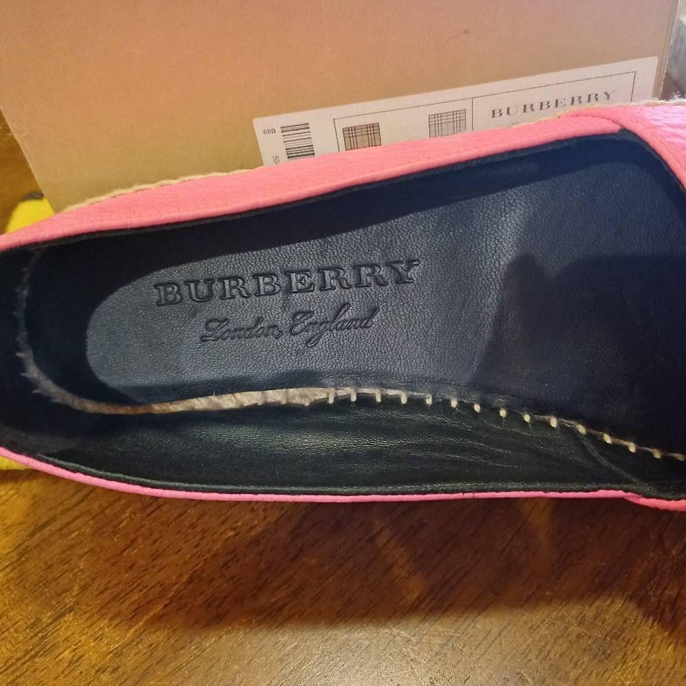 Burberry Pink Leather Espadrilles
