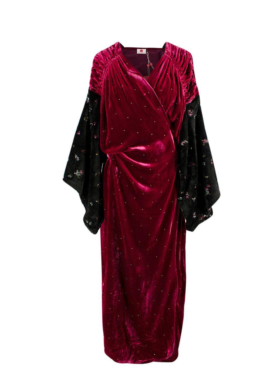 Elegant Embroidery Emebellished Kaftan Dress