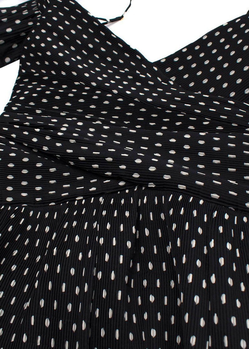 Zimmermann Off The Shoulder Black Polka Dot Midi