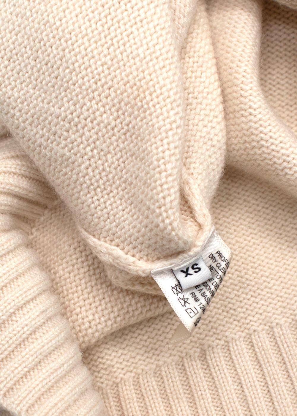 Proenza Schouler Cream Round Neck Jumper with Zipper Detail