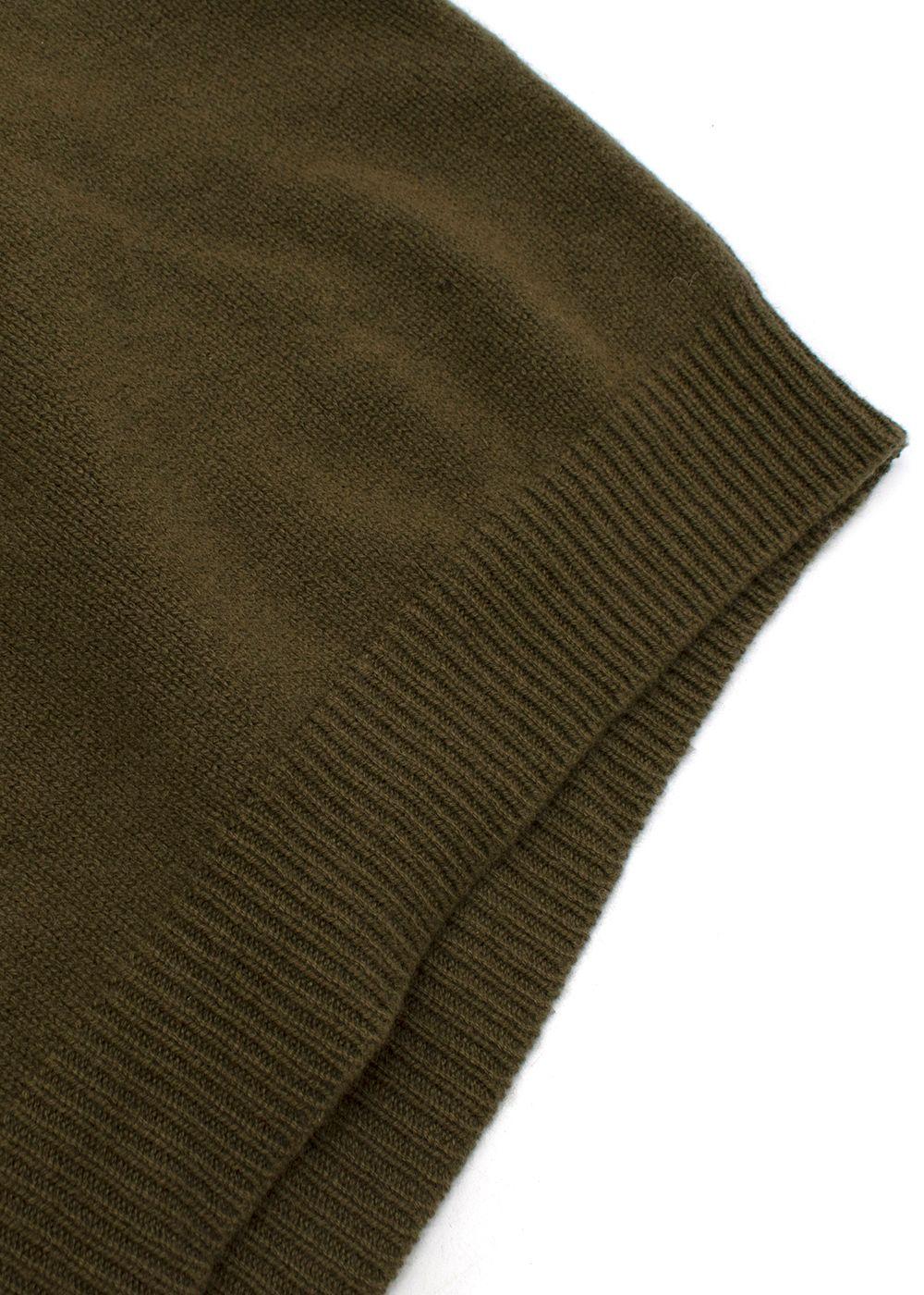 khaki wool Friday intarsia sweater
