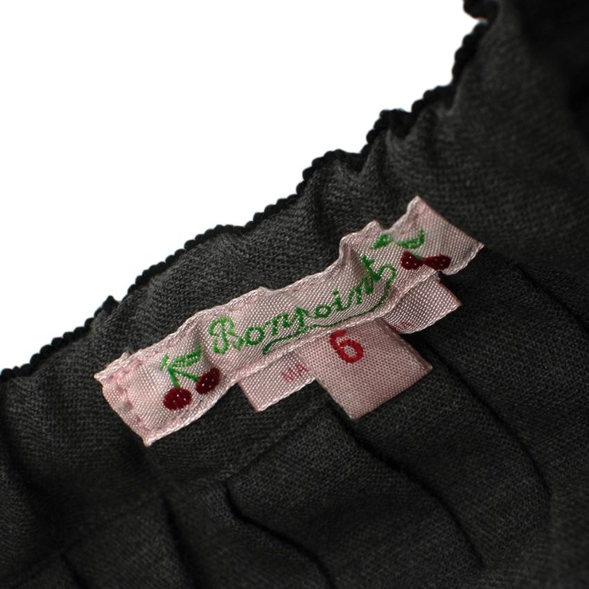 Bonpoint Grey Wool Blend Pleated Skirt