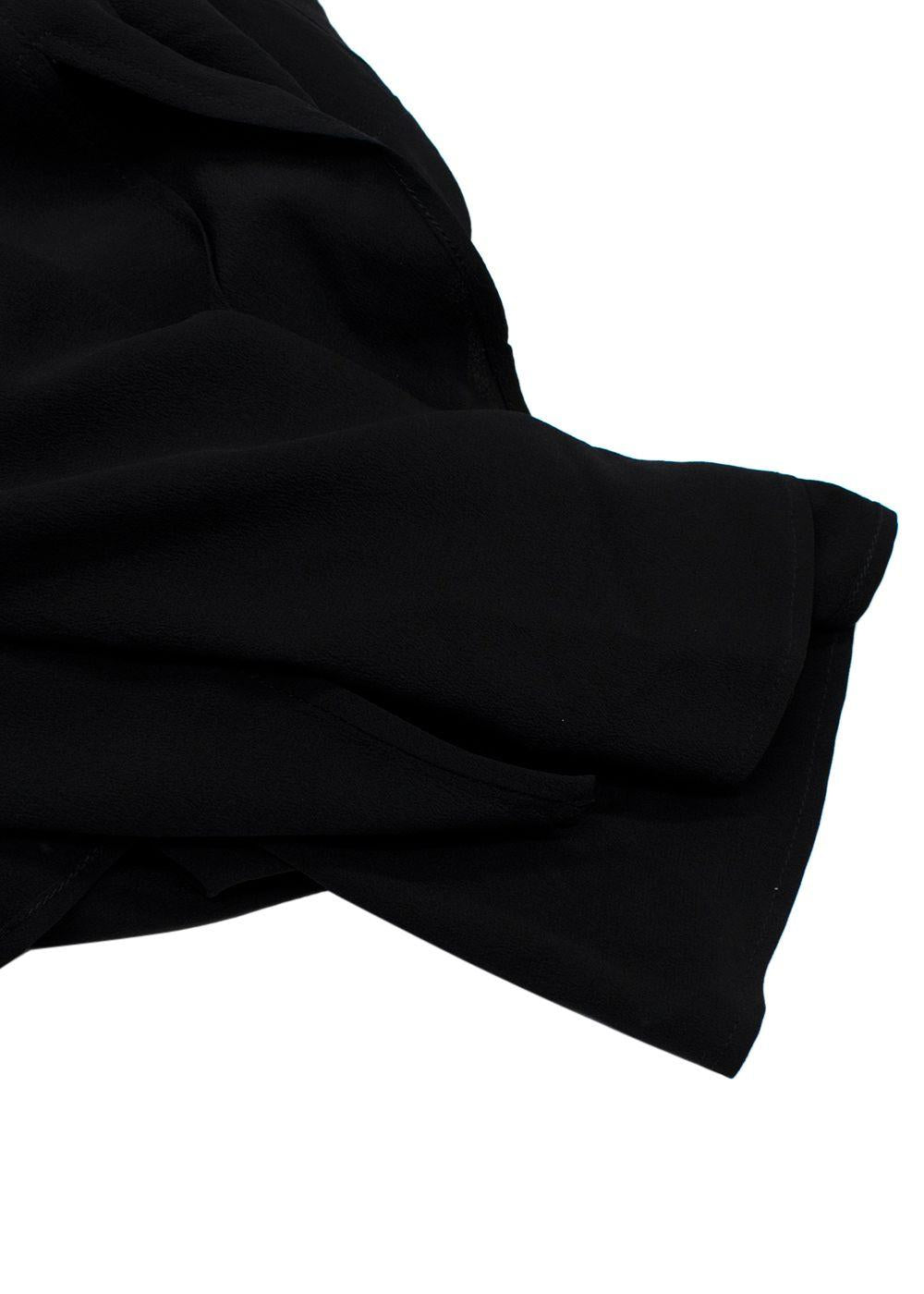 Stella McCartney Black Zip Through Silk Dress