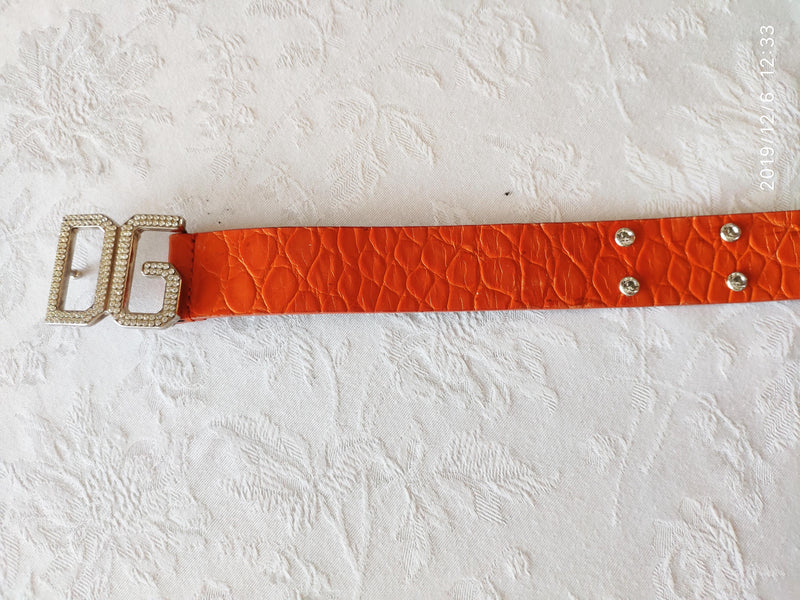 Dolce & Gabbana Leather Belt Swarovski Embellished