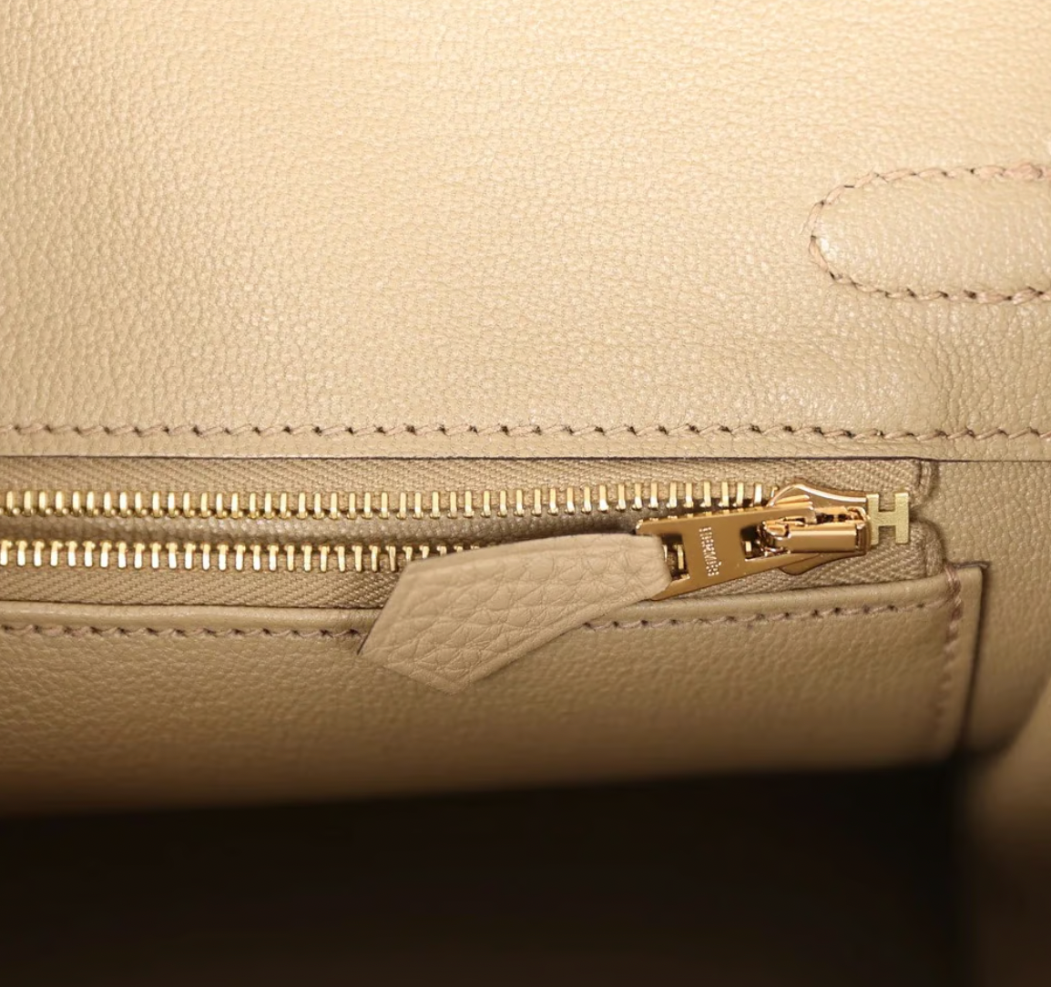 Togo Beige Marfa 25cm Birkin with  Gold Hardware