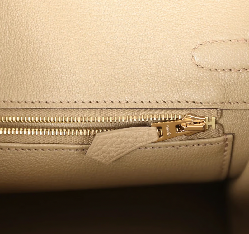 Togo Beige Marfa 25cm Birkin with  Gold Hardware