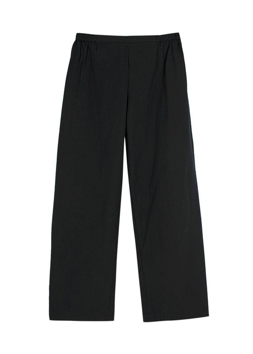 Shirin Guild Black Cotton Wide Leg Trousers