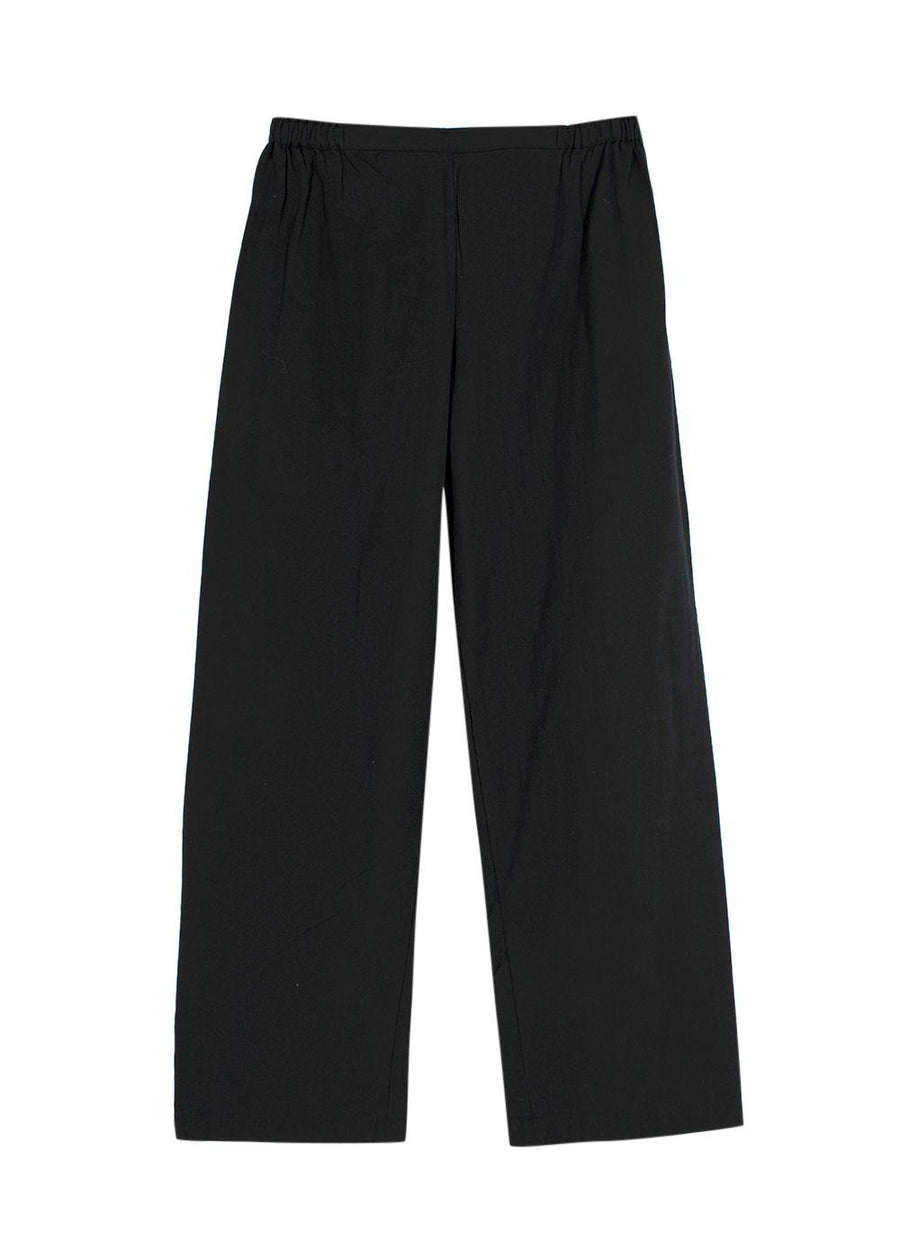 Shirin Guild Black Cotton Wide Leg Trousers