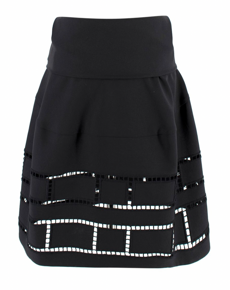 Marni Black Cut-out High Waist Skirt
