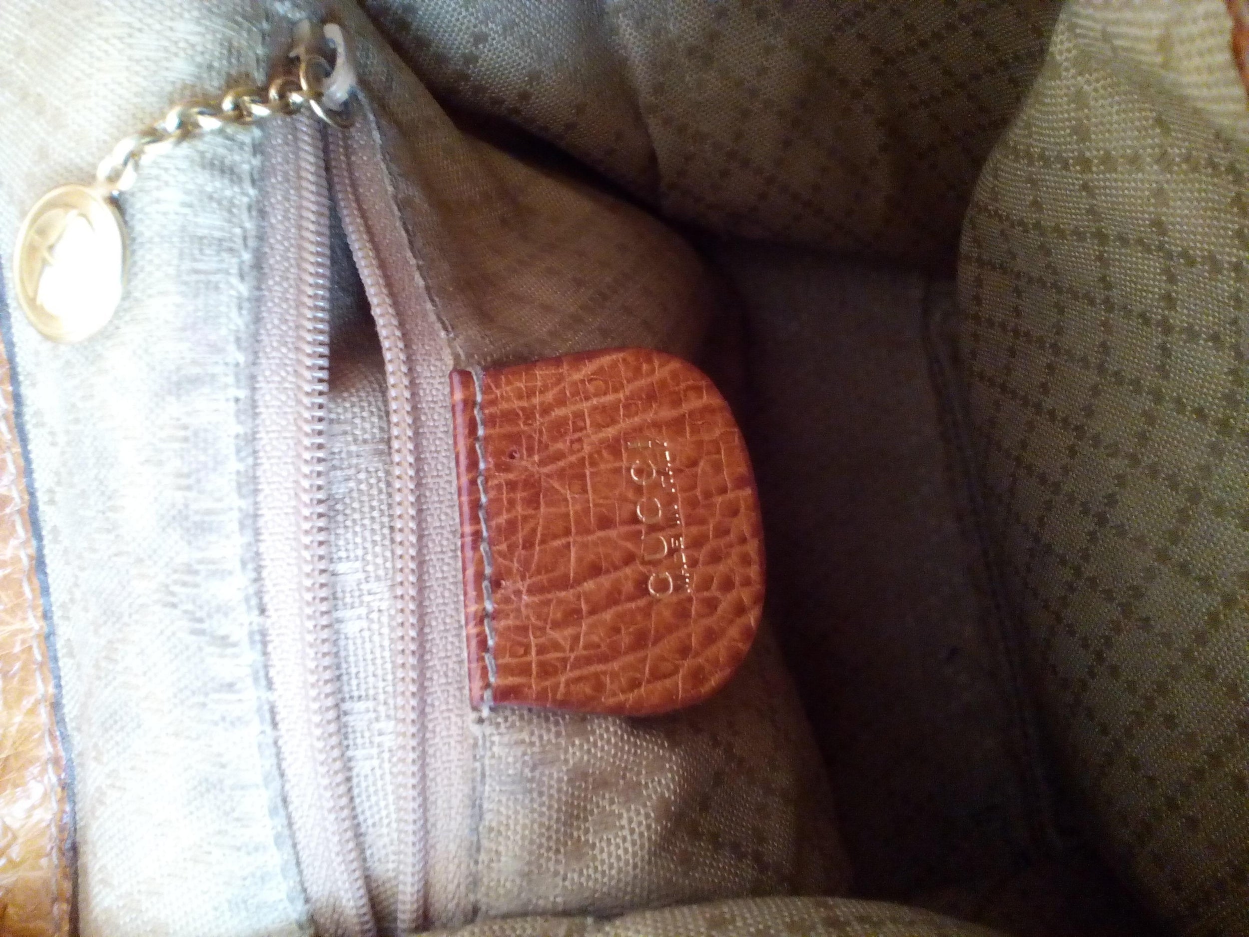 GUCCI  Bamboo mini ostrich backpack