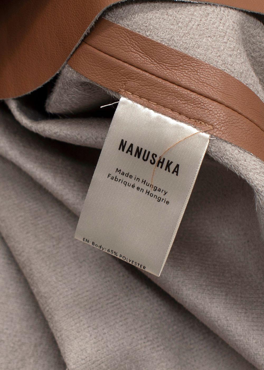 Nanushka Milk Chocolate Brown Faux Leather Shirt/Jacket