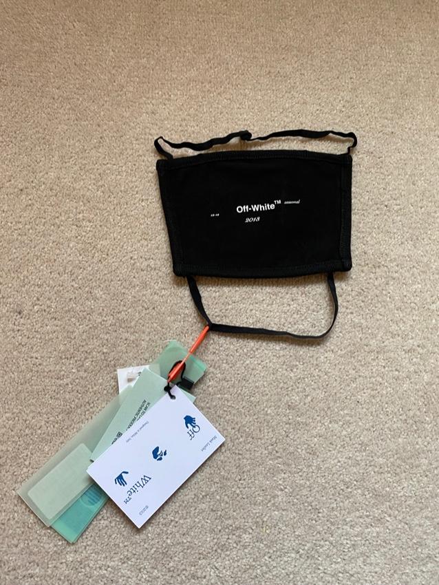 Off-White logo-print face mask