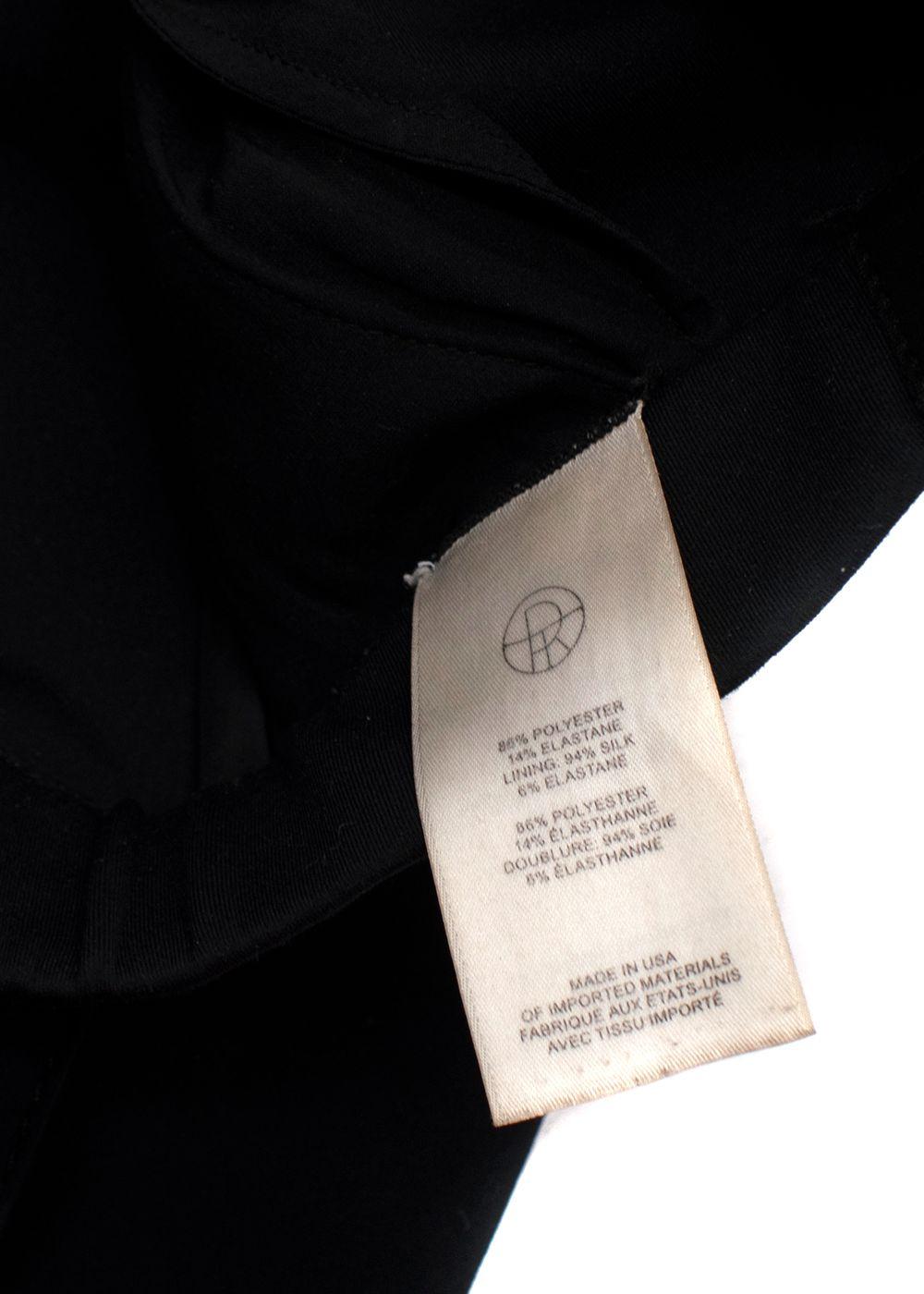 The Row Black Stretch Straight Leg Trousers
